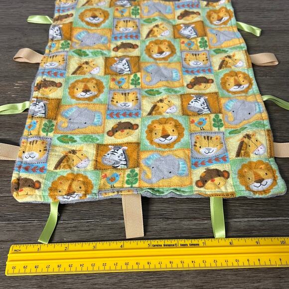 Handmade Jungle & Minky Dot Lovey‎ with Raibbon Tags - Picture 4 of 4